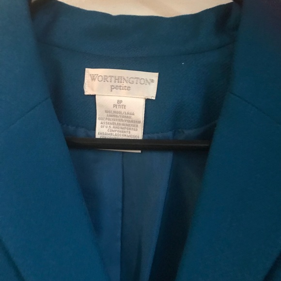 Blue Blazer size 8P Petite - Picture 4 of 8